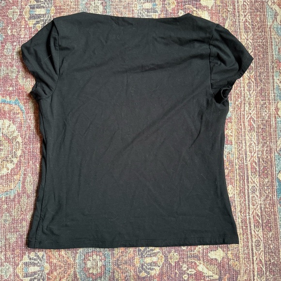 Banana Republic Large Square Neck Women's Top in Black soft stretch - Picture 5 of 6